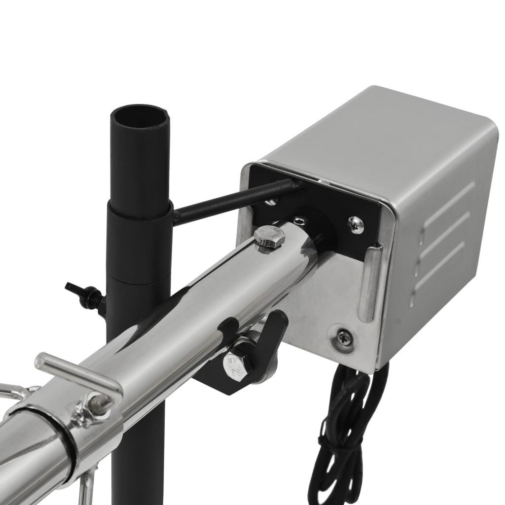 vidaXL Grillkamin Automatischer Grillspieß mit Motor Edelstahl 207×45×81 cm