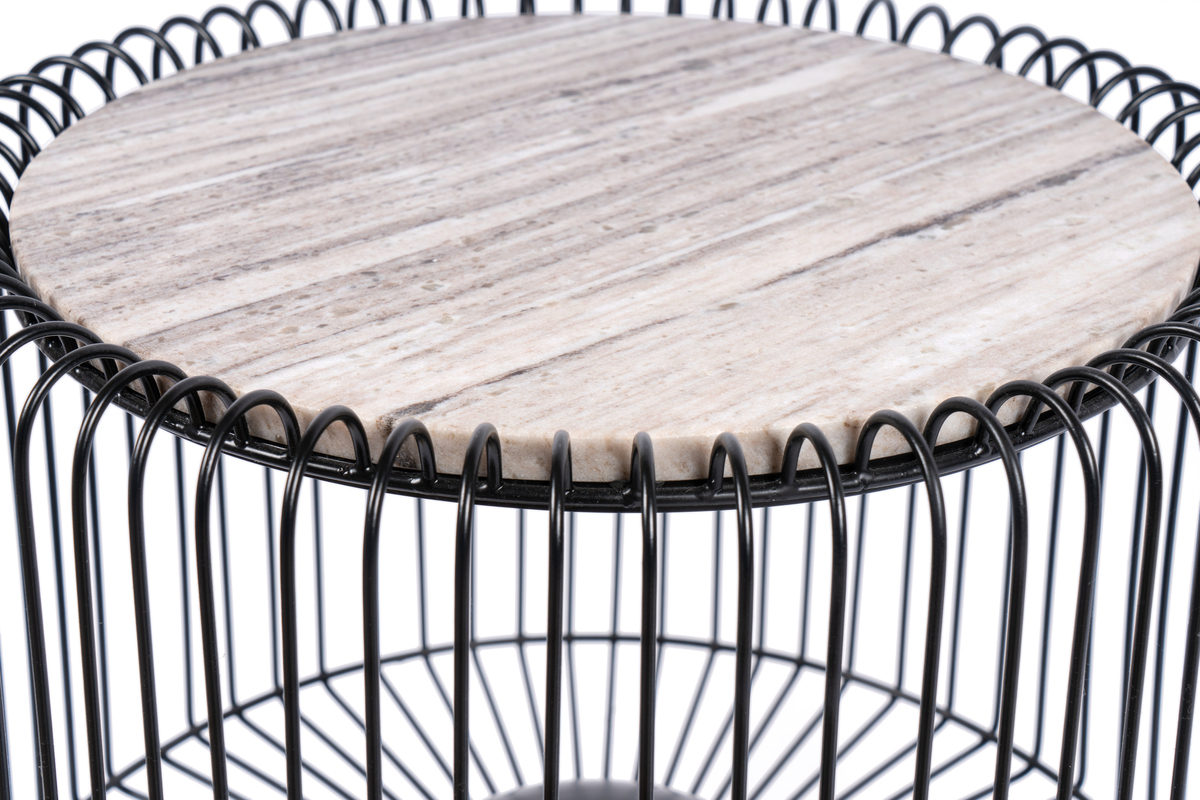 Kayoom Beistelltisch Malibu 125 Braun / Schwarz / Gold