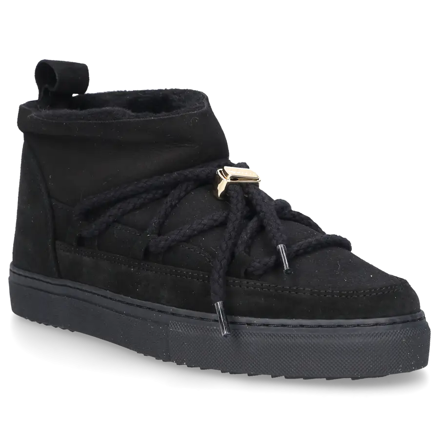 INUIKII - Snowboots CLASSIC LOW Veloursleder - schwarz
