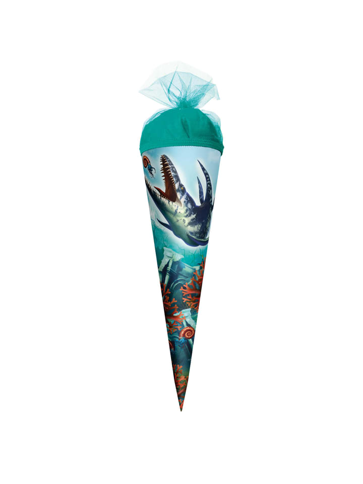 ROTH Schultüte klein Dino Mosasaurus 35 cm in Grün günstig kaufen onesize