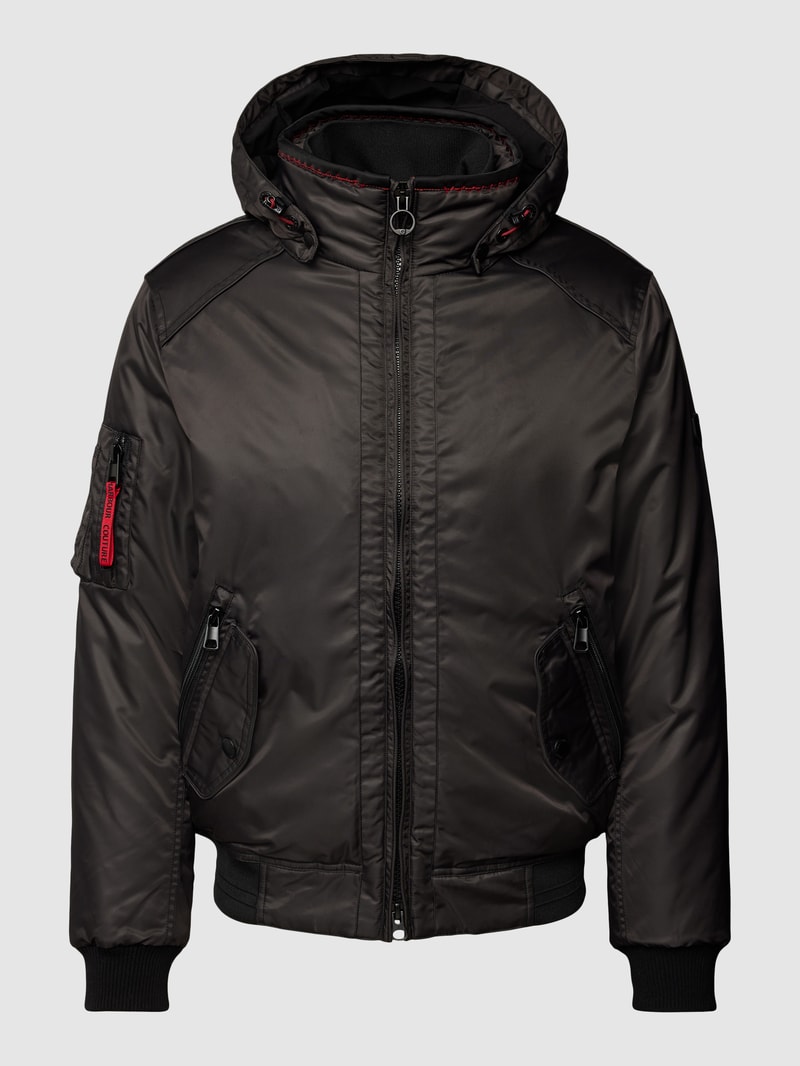 Funktionsjacke mit Kapuze Modell 'CICERO' in schwarz