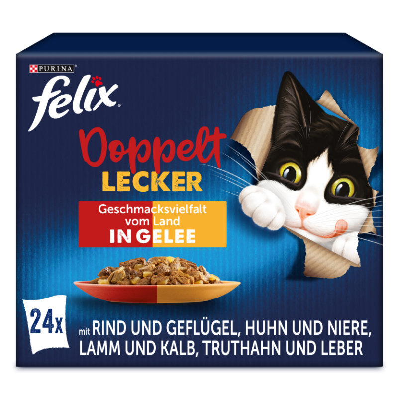 Felix Nassfutter Felix Doppelt Lecker 24x85g Geschmacksvielfalt vom Land