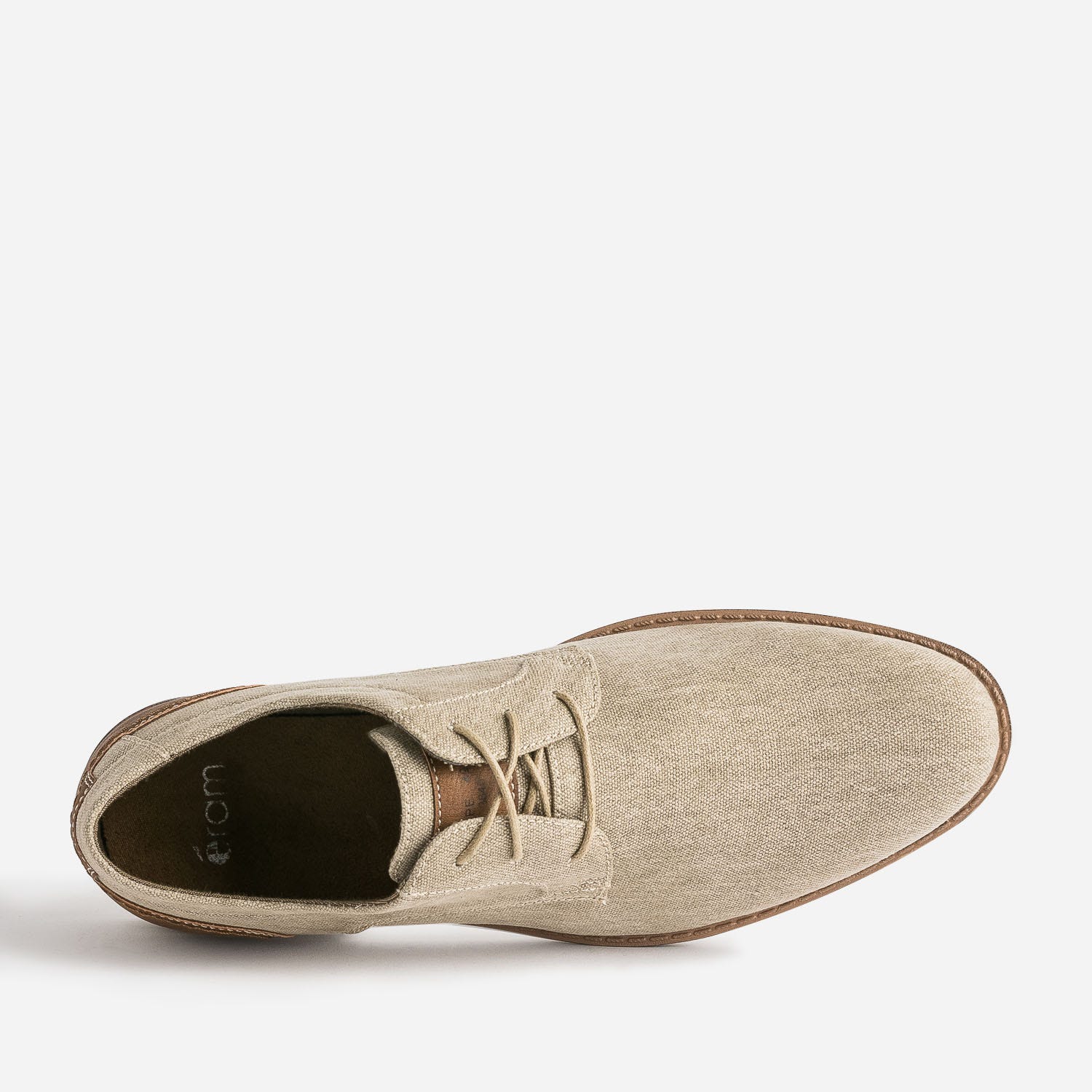 Derby beige en textile chiné