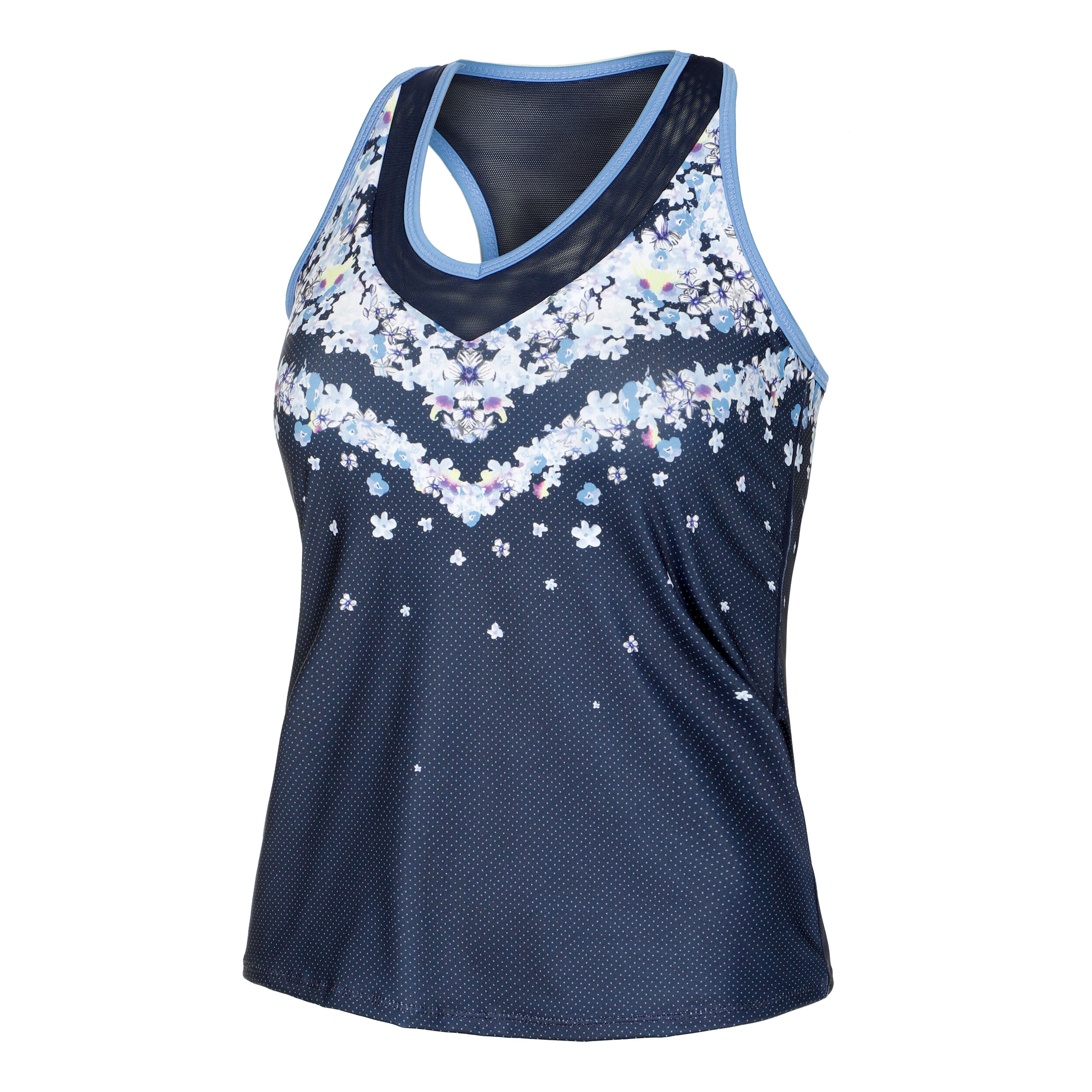 Forget Me Not With Bra Tank-Top Damen - Dunkelblau, Weiß
