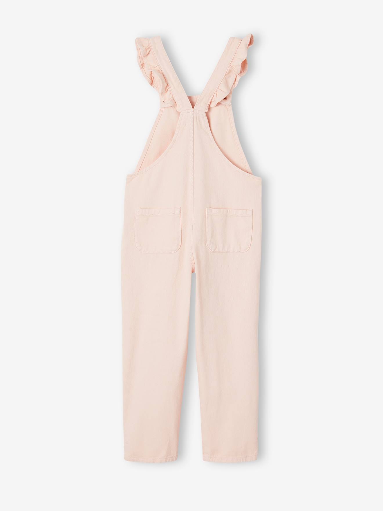 Vertbaudet Mädchen Latzhose mit Volantträgern Oeko-Tex - rosa