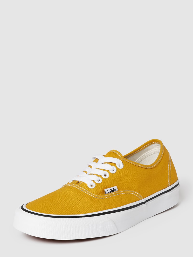Sneaker mit Label-Detail Modell 'Authentic' in hellgelb