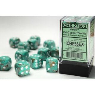 Marble Oxi-Copper w/white W6 16 mm (12)