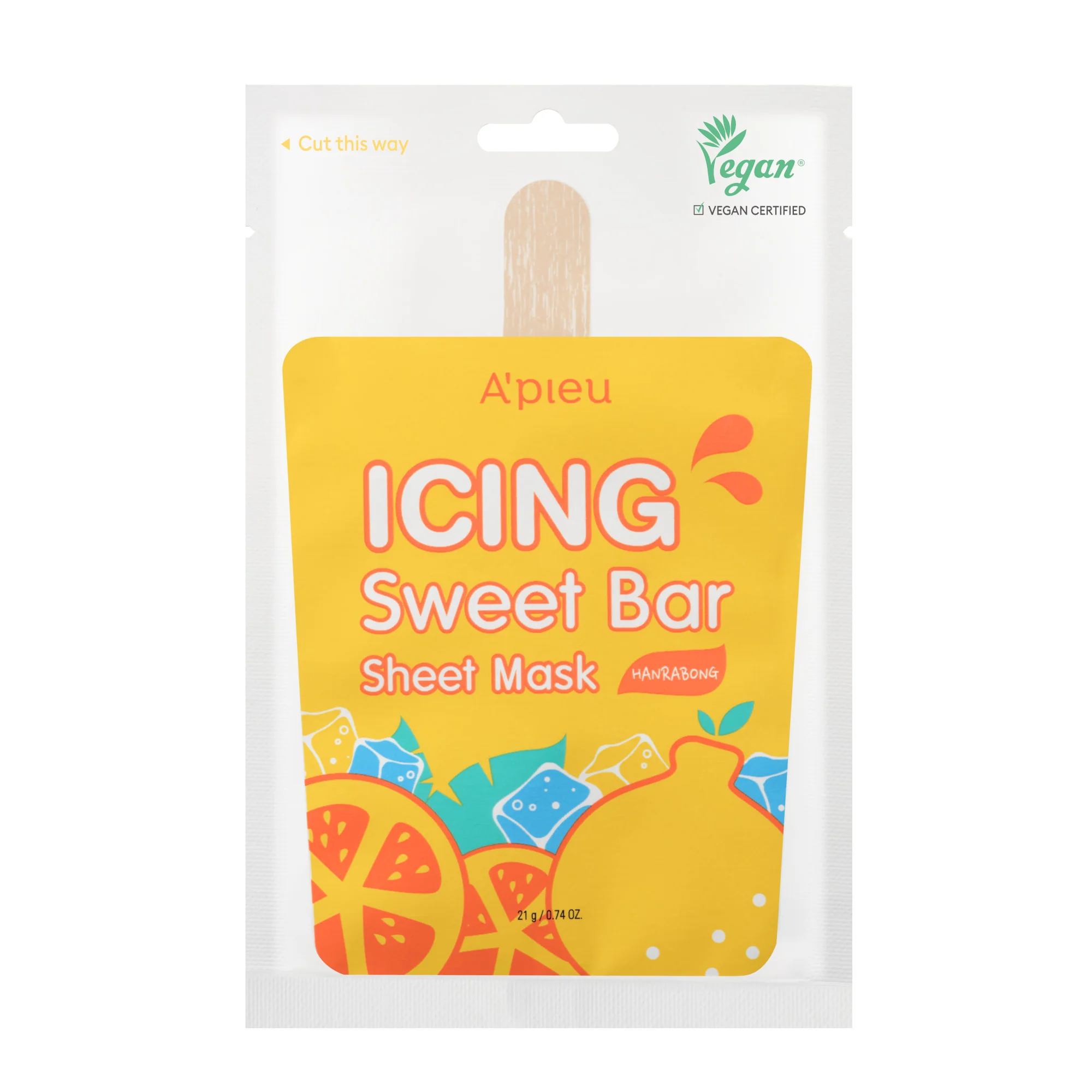 Hanrabong Icing Sweet Bar Sheet Mask - Μάσκα Προσώπου για Λάμψη