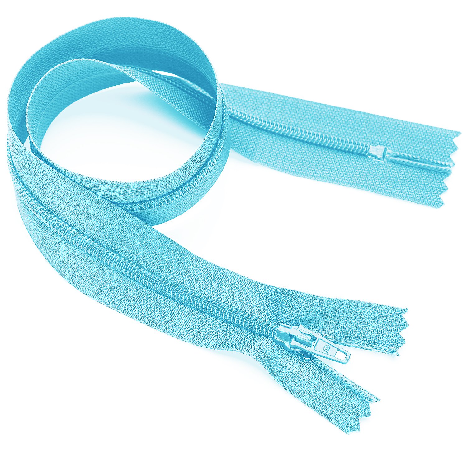 buttinette Standard-Reißverschluss, türkis, nicht teilbar