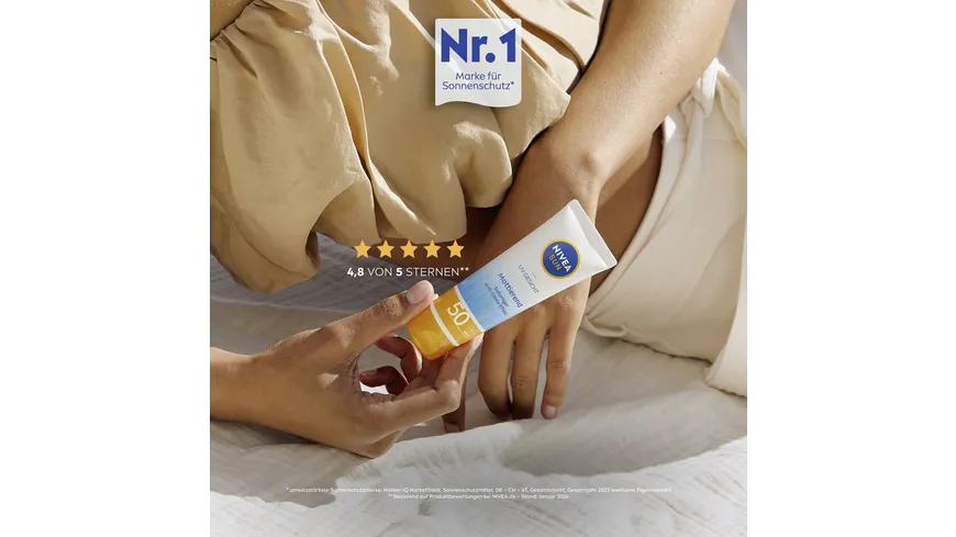 NIVEA SUN mattierender Sonnenschutz Anti-Glanz-Effekt LSF50 50 ml