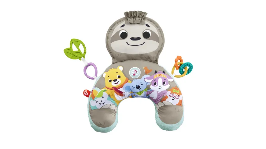 Fisher-Price Faultier-Spielkissen mit Vibration, Baby-Spielzeug ab 0 M