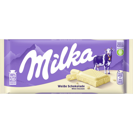 Milka Weisse Schokolade 100G