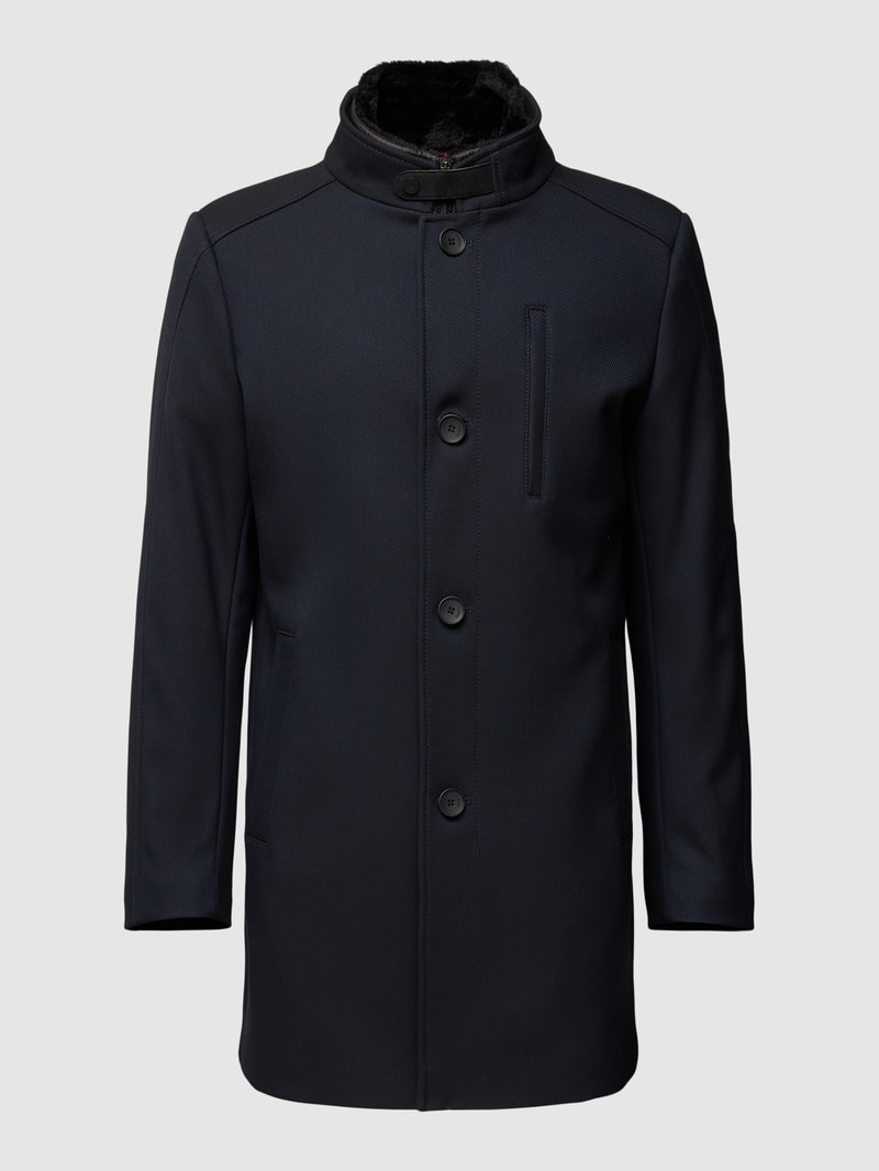 Kurzmantel im Double-Layer-Look Modell 'Arsenal' in marineblau