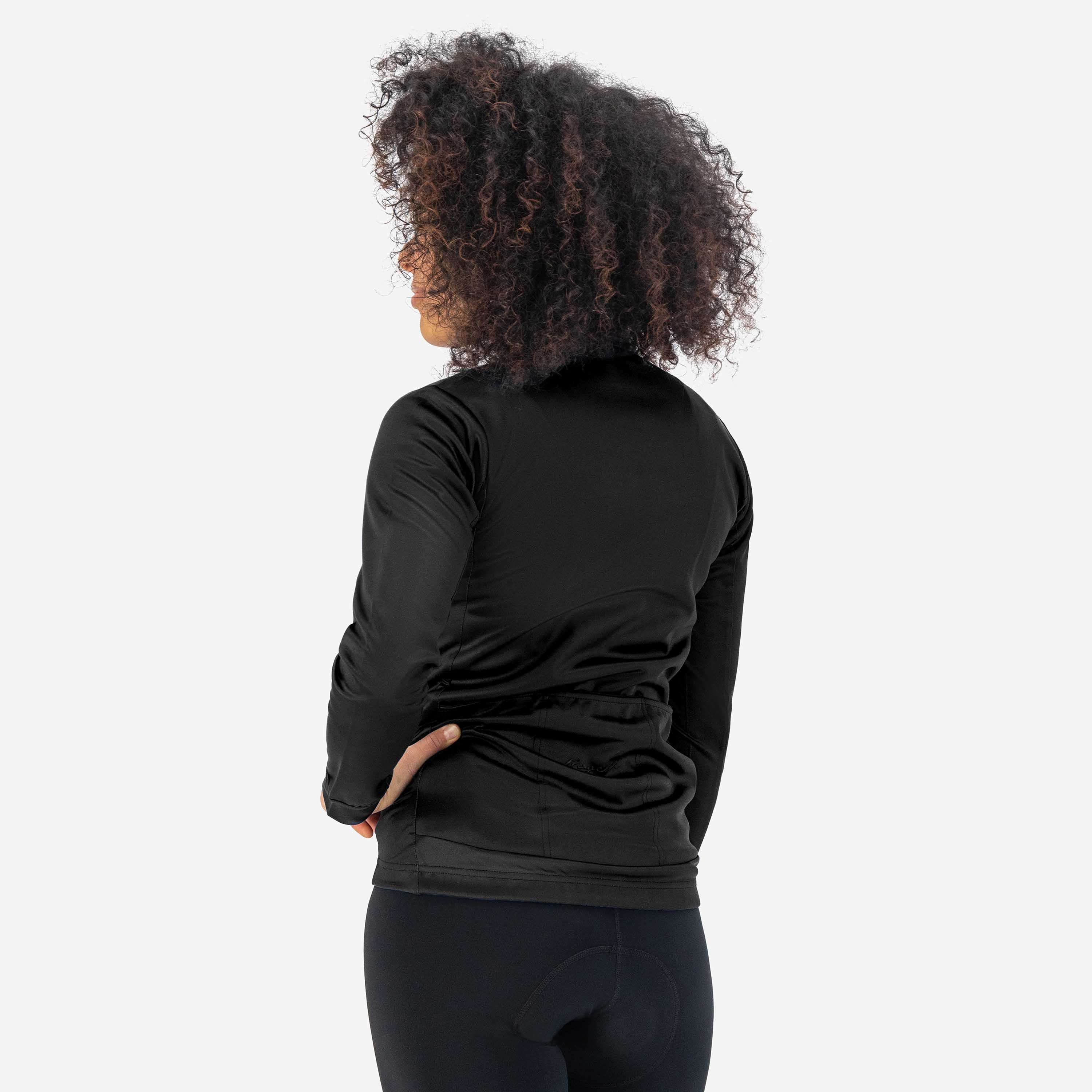 Rogelli Core Black Damen Langarm-Radtrikot