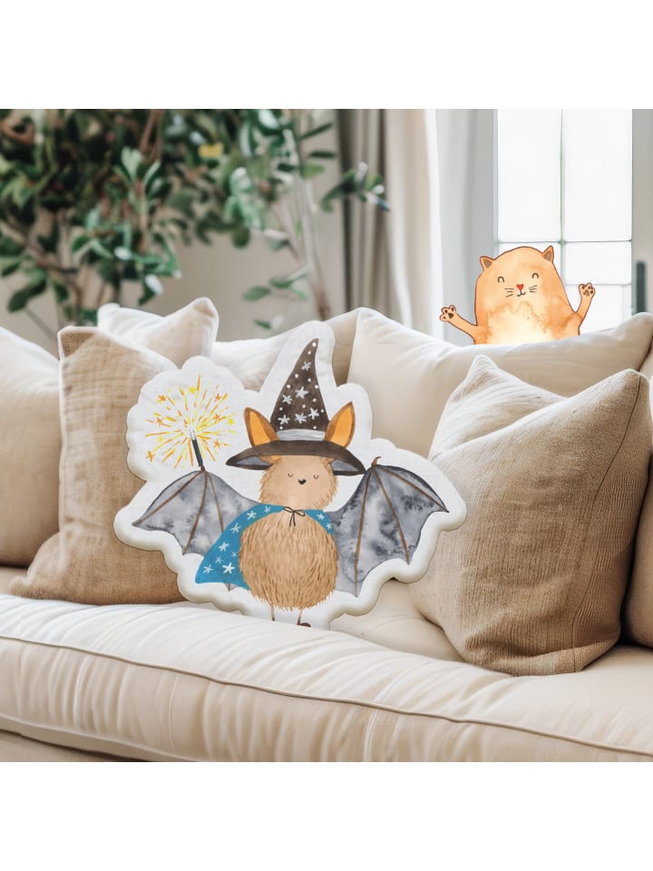 Mr. & Mrs. Panda Kissen Kuscheltier Fledermaus Zauberer ohne Spruch in Weiß günstig kaufen