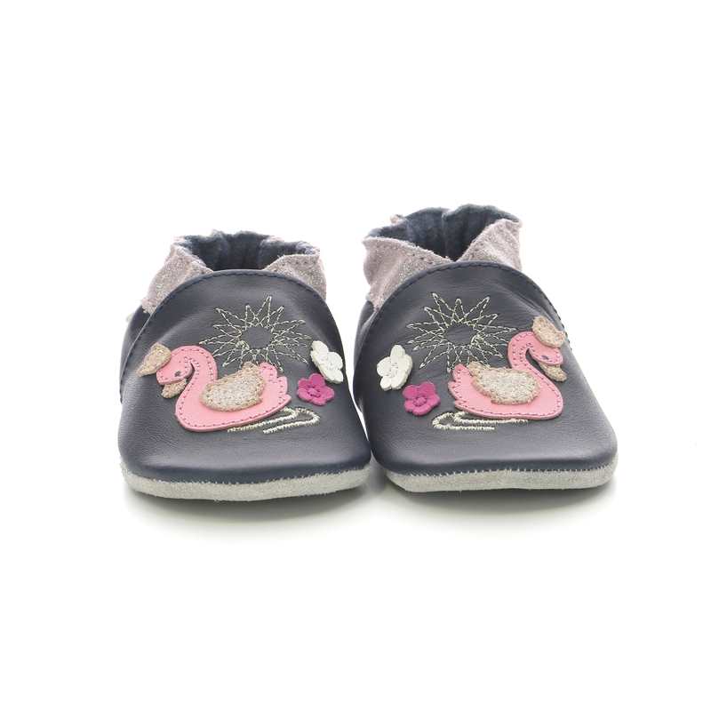 Chaussons cuir So Shiny Swan