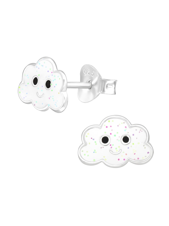 Alexander York Ohrringe, Ohrstecker WOLKE mit Glitzer in 925 Sterling Silber, 2-tlg. günstig kaufen onesize
