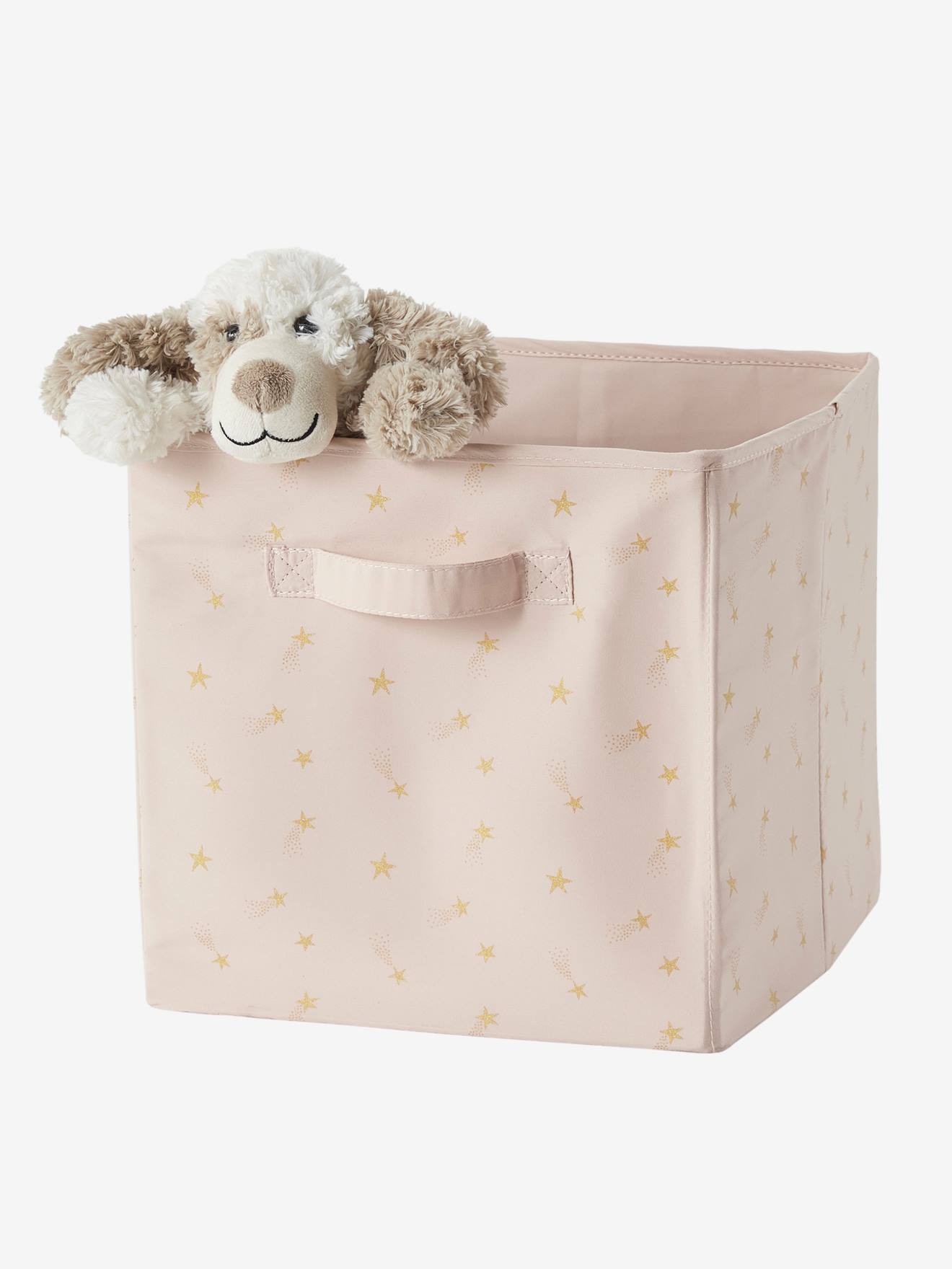 Vertbaudet Kinderzimmer 3er-Set Aufbewahrungsboxen LOVELY - wollweiß+rosa