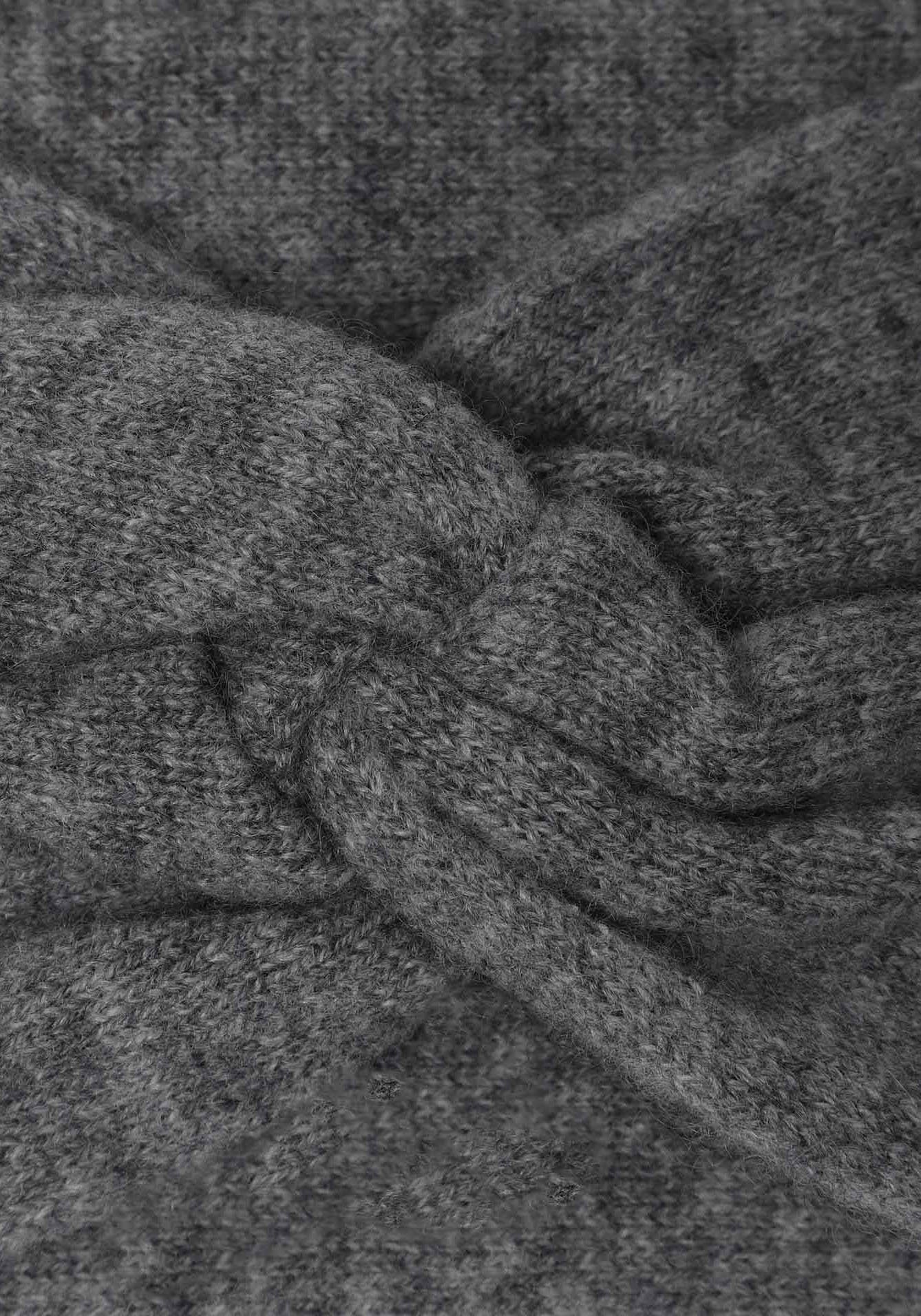 Zwillingsherz Stirnband Knoten vorn, Cashmere, Feinstrick