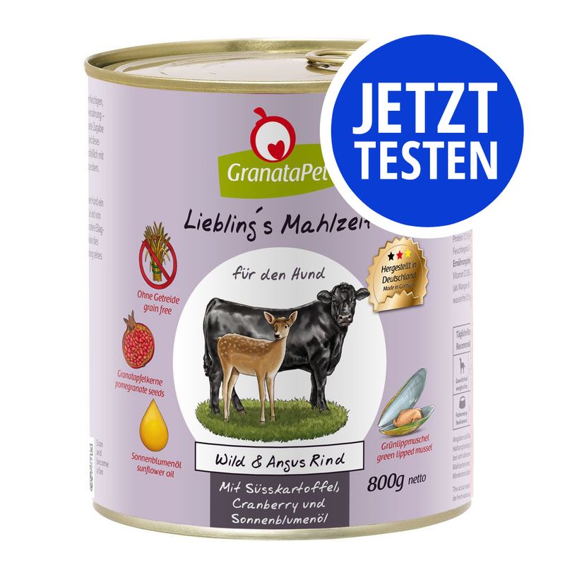 Probierpaket GranataPet Liebling's Mahlzeit 6 x 800 g