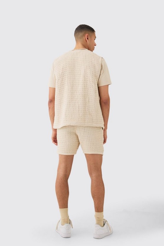 Utility-Tanktop und Shorts in Waffeloptik