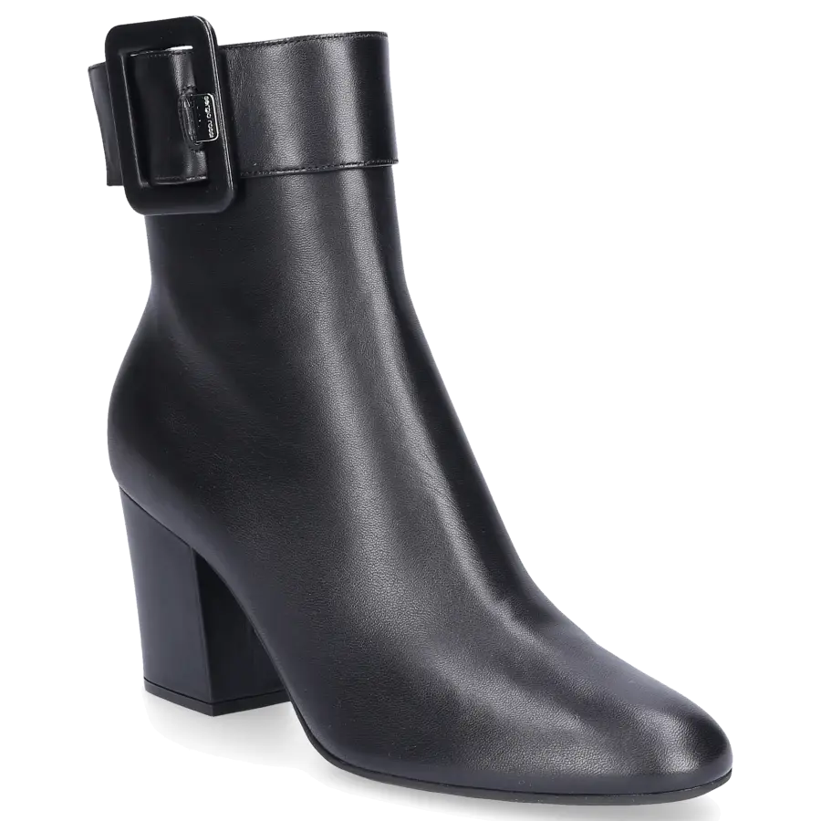 Sergio Rossi - Stiefeletten SR MIA 075 Nappaleder Logo Metallisch schwarz - schwarz