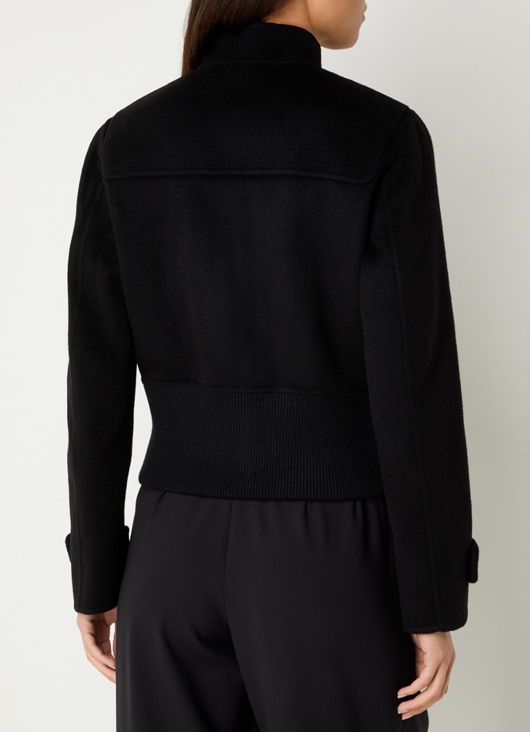 Maje jacket in wool blend with side pockets