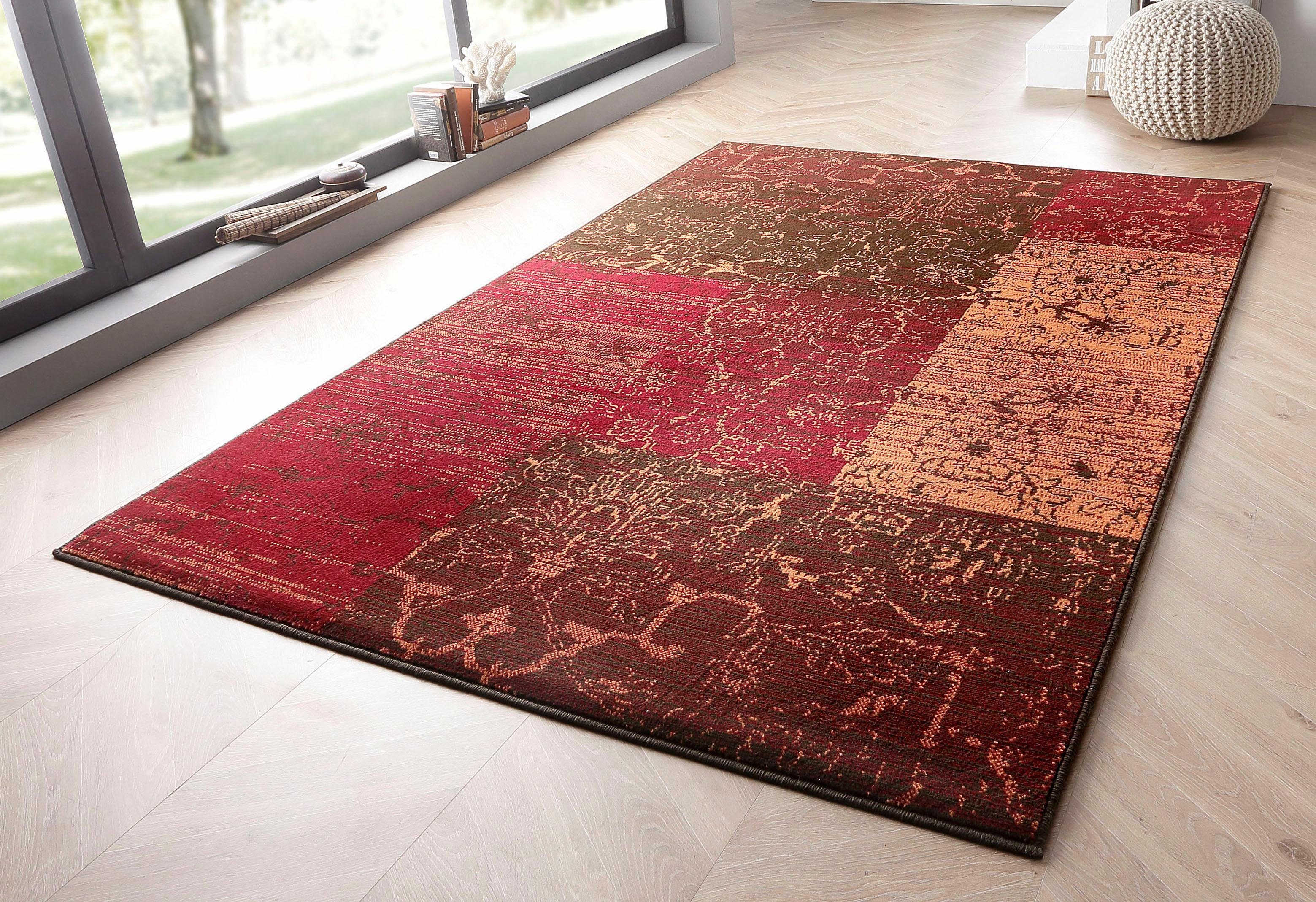 Teppich Bennet, my home, rechteckig, Höhe: 7 mm, Vintage Design, flach, Kurzflor, weich, pflegeleicht, elegant