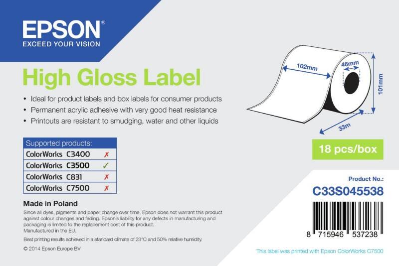 Epson C33S045538 C33S045538 Etikettenrolle Original