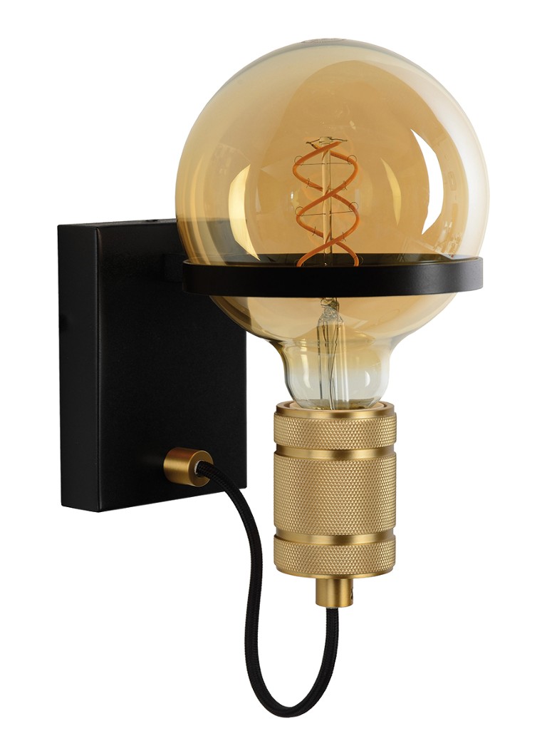 Lampada da parete Lucide Ottelien nera 22 x Ø18 cm