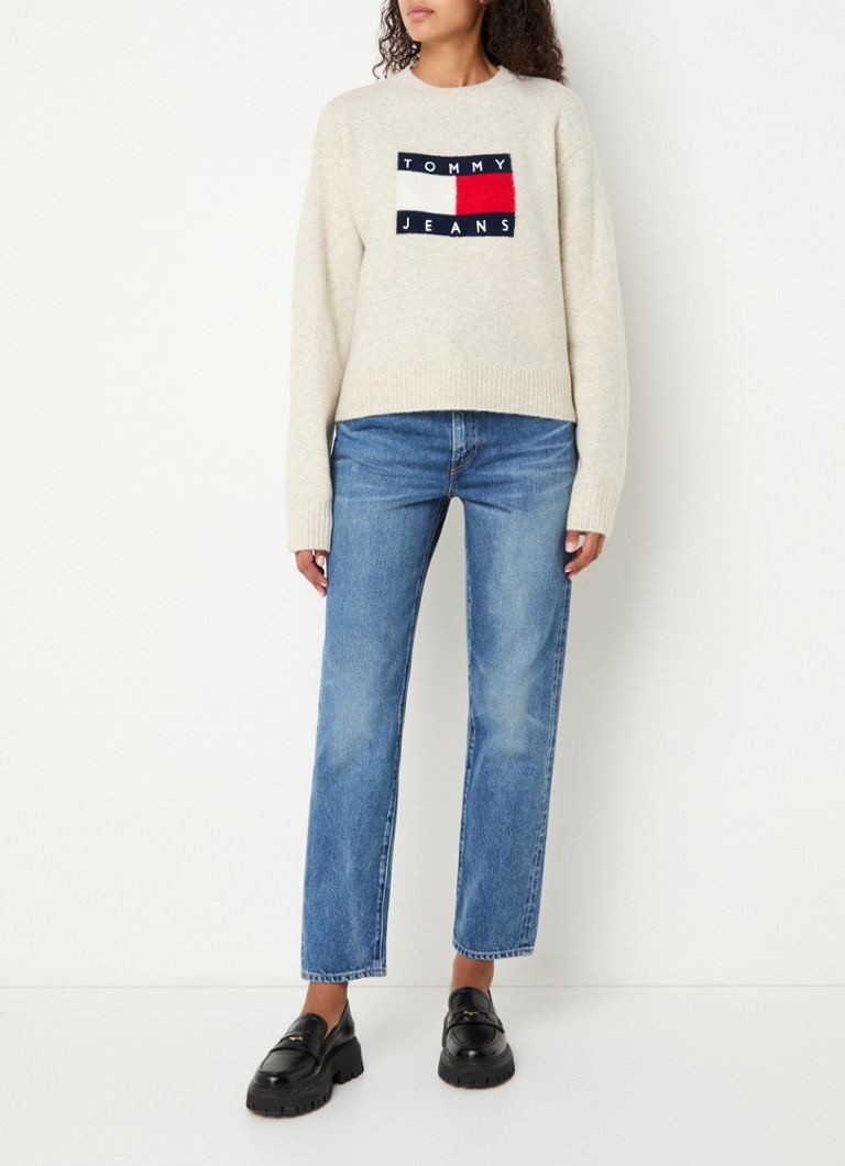 Tommy Hilfiger  Fijngebreide trui in wolblend met logo