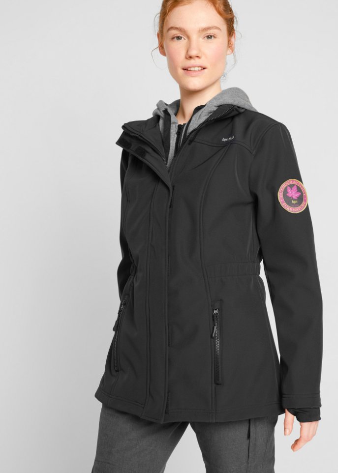 Softshell-Longjacke, 2 in 1-Optik