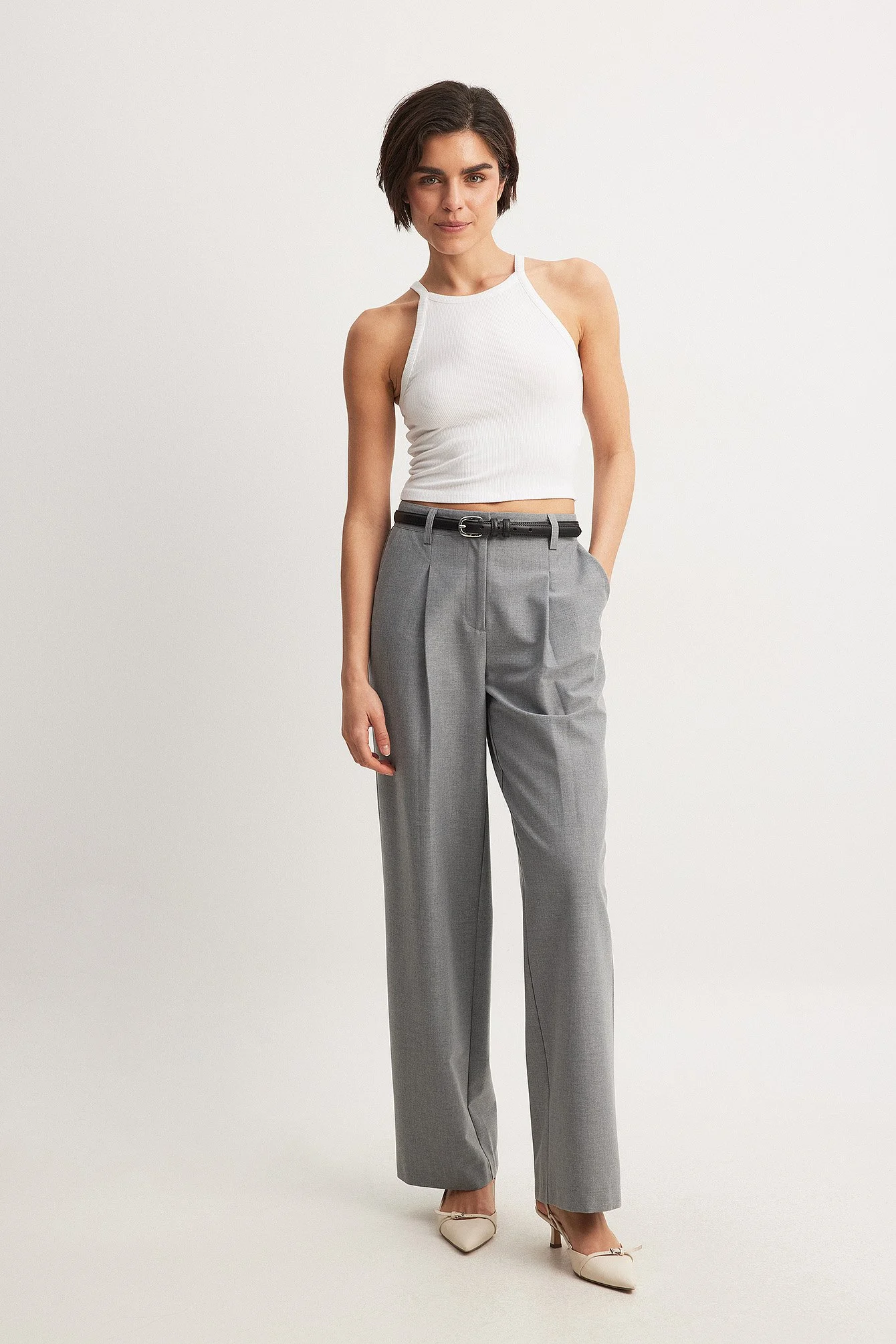 Hochgeschnittenes Crop-Singlet