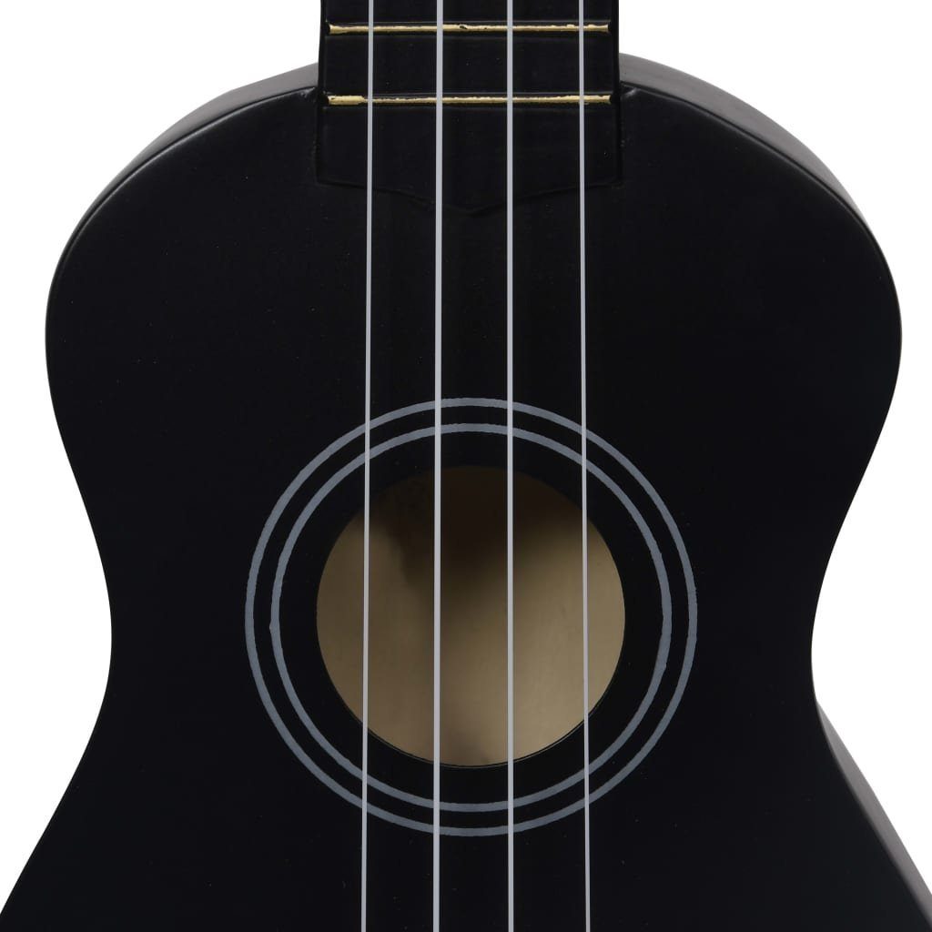 vidaXL Ukulele Sopran-Ukulele-Set mit Tasche für Kinder Schwarz 21