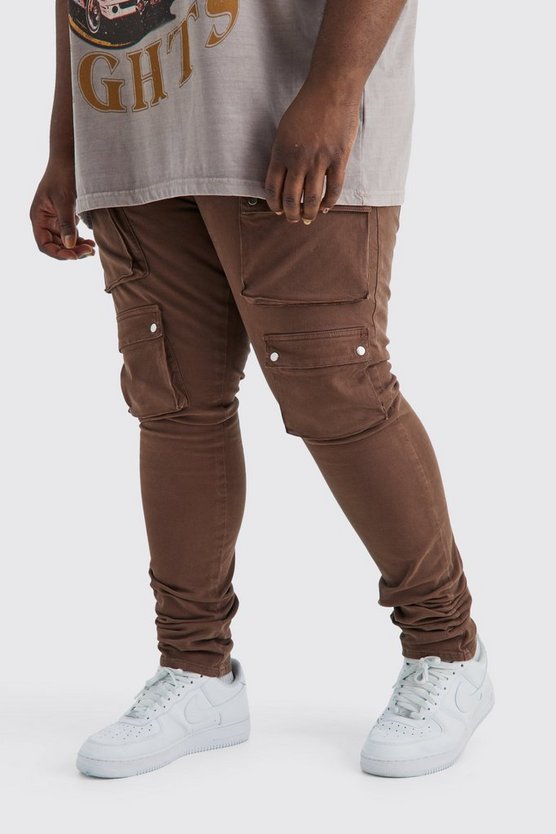 Plus Skinny Hose mit Cargo-Taschen
