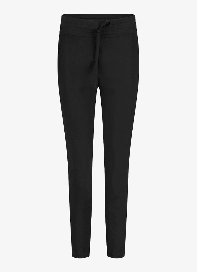 Pantaloni crop, mulați, cu talie înaltă și șnur de strângere, Studio Anneloes Startup