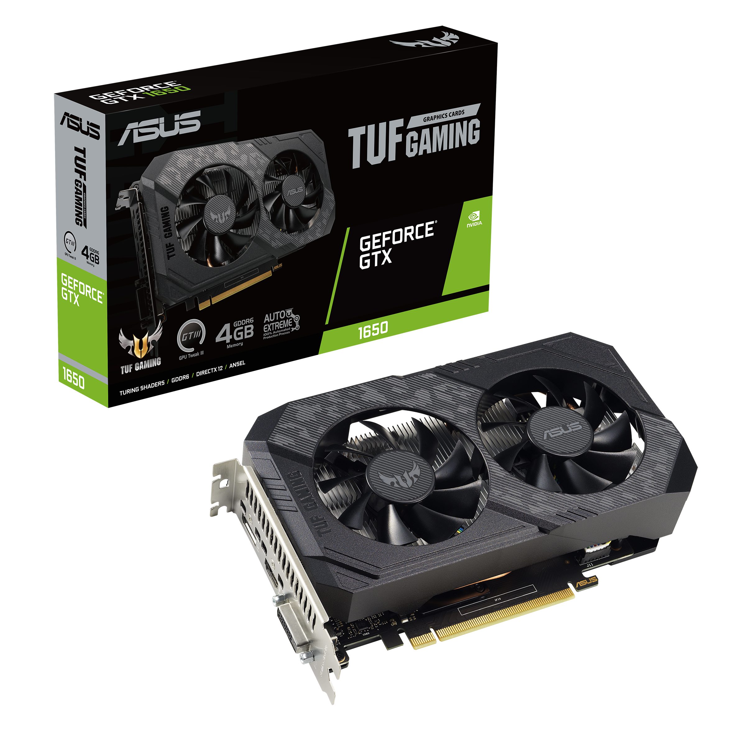 Asus TUF-GTX1650-4GD6-P-V2-GAMING Grafikkarte (4 GB, GDDR6)