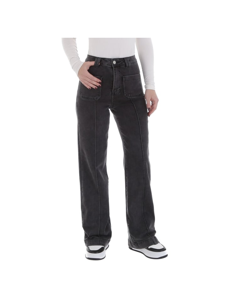 Ital-Design Jeans in Schwarz und Grau günstig kaufen