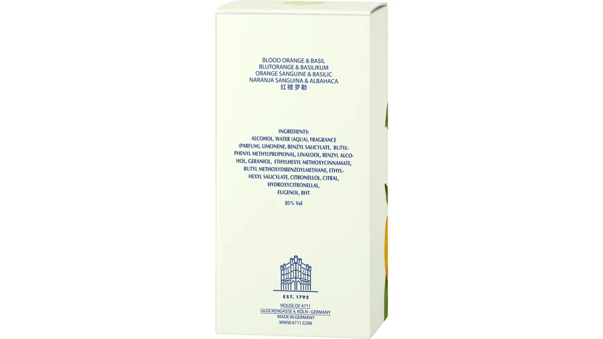 4711 ACQUA COLONIA Blood Orange + Basil Eau de Cologne 50 ml