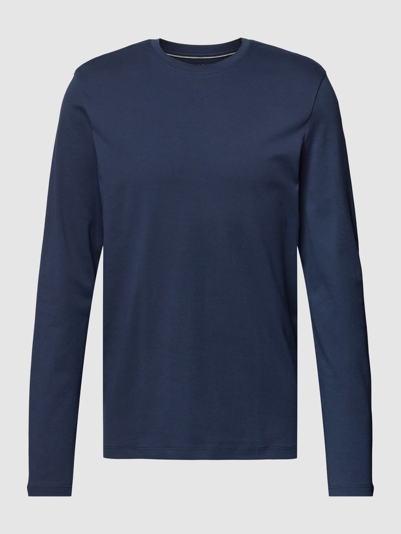 Longsleeve mit Rundhalsausschnitt in marineblau