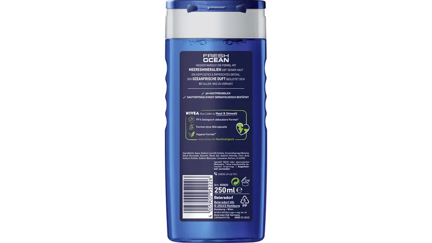 NIVEA MEN Duschgel Fresh Ocean 24H Fresh Effect 250 ml