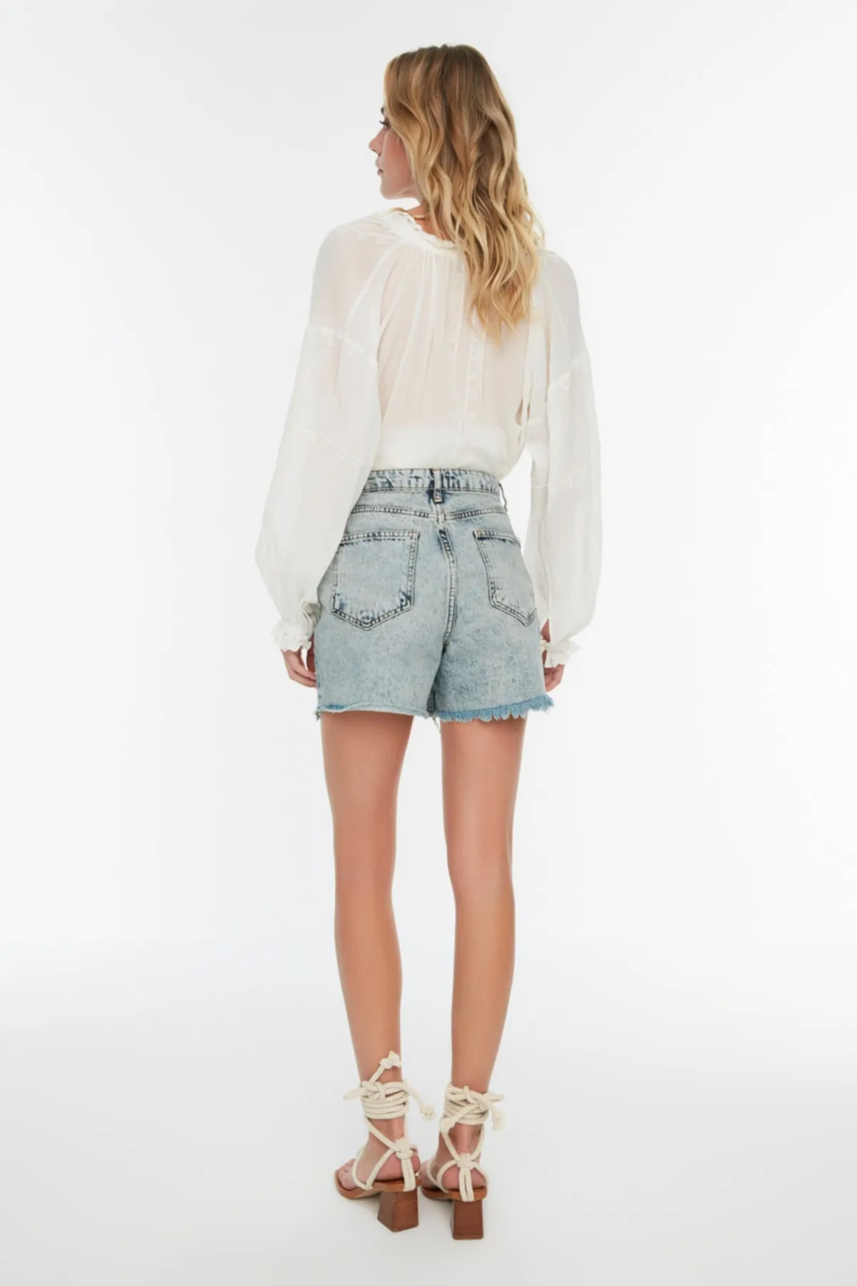 Trendyol Collection  Shorts - Blau - Mittlerer Bund