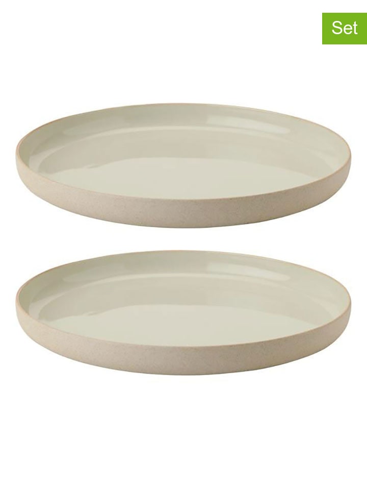 Stelton 2er-Set: Dessertteller ''Emma'' in Beige/ Grau - Ø 19 cm günstig kaufen onesize