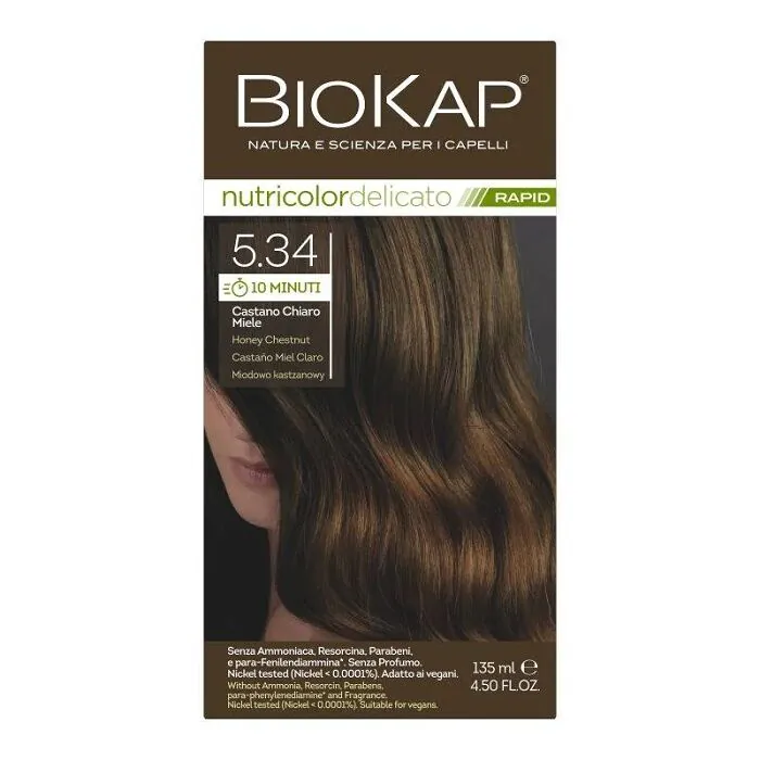 Biokap Nutricolor Delicato Rapid farba za kosu, 5.34 med-kesten