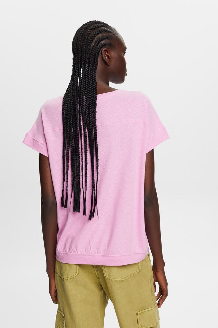 T-Shirt aus Baumwoll-Leinen-Mix