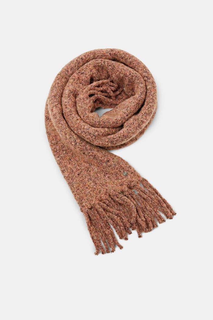 Bouclé-Fransenschal mit Konfetti-Effekt