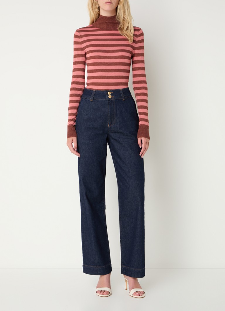 Camicia a maniche lunghe, a collo alto e con stampa a righe LKBennett Allie