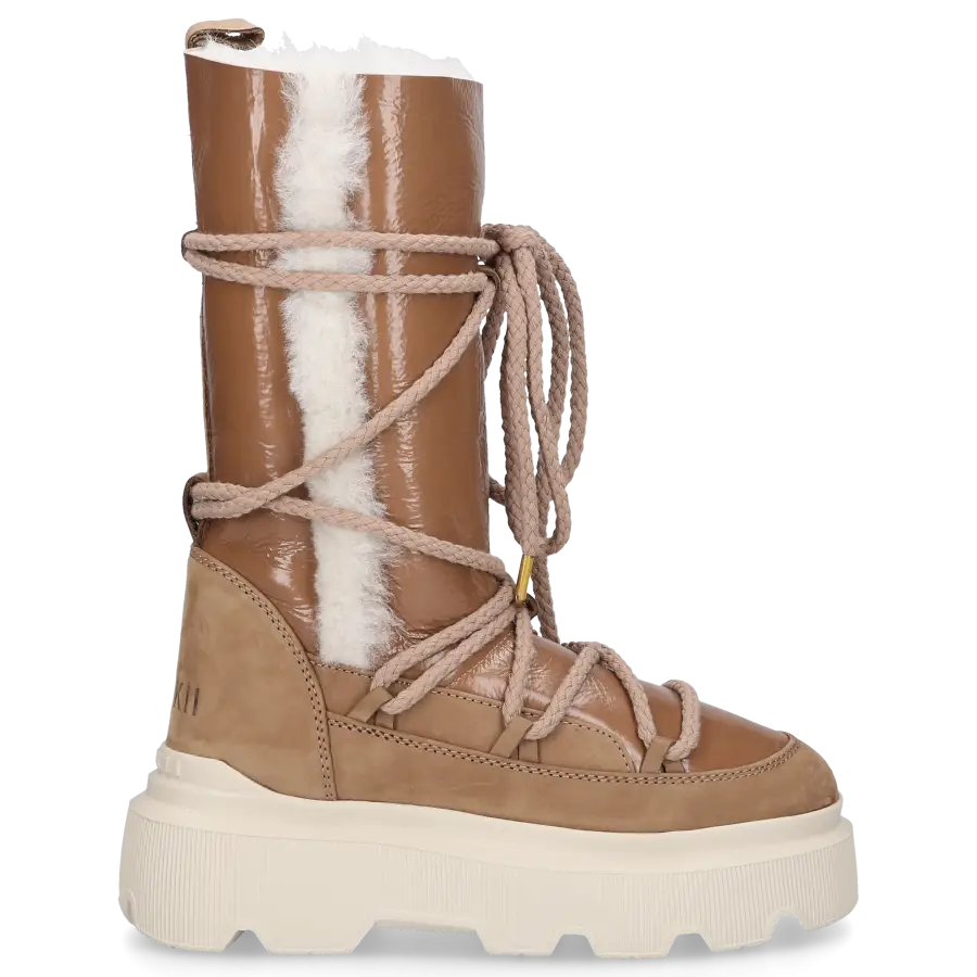 INUIKII - Stiefel ENDURANCE COZY Lackleder - braun