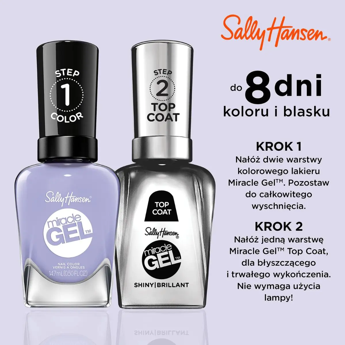 Лак за нокте Sally Hansen Miracle Gel, 601 Crying Out Cloud, 14,7 мл