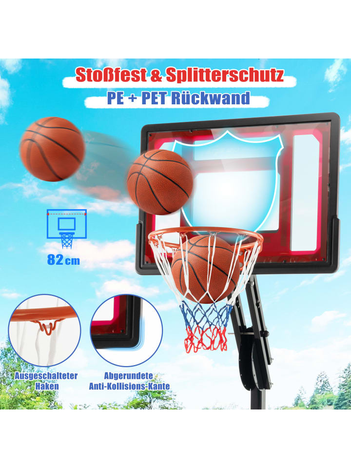 COSTWAY Basketballständer 228-265 cm in Schwarz günstig kaufen onesize
